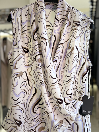 تاپ سفید طرح موجی 42